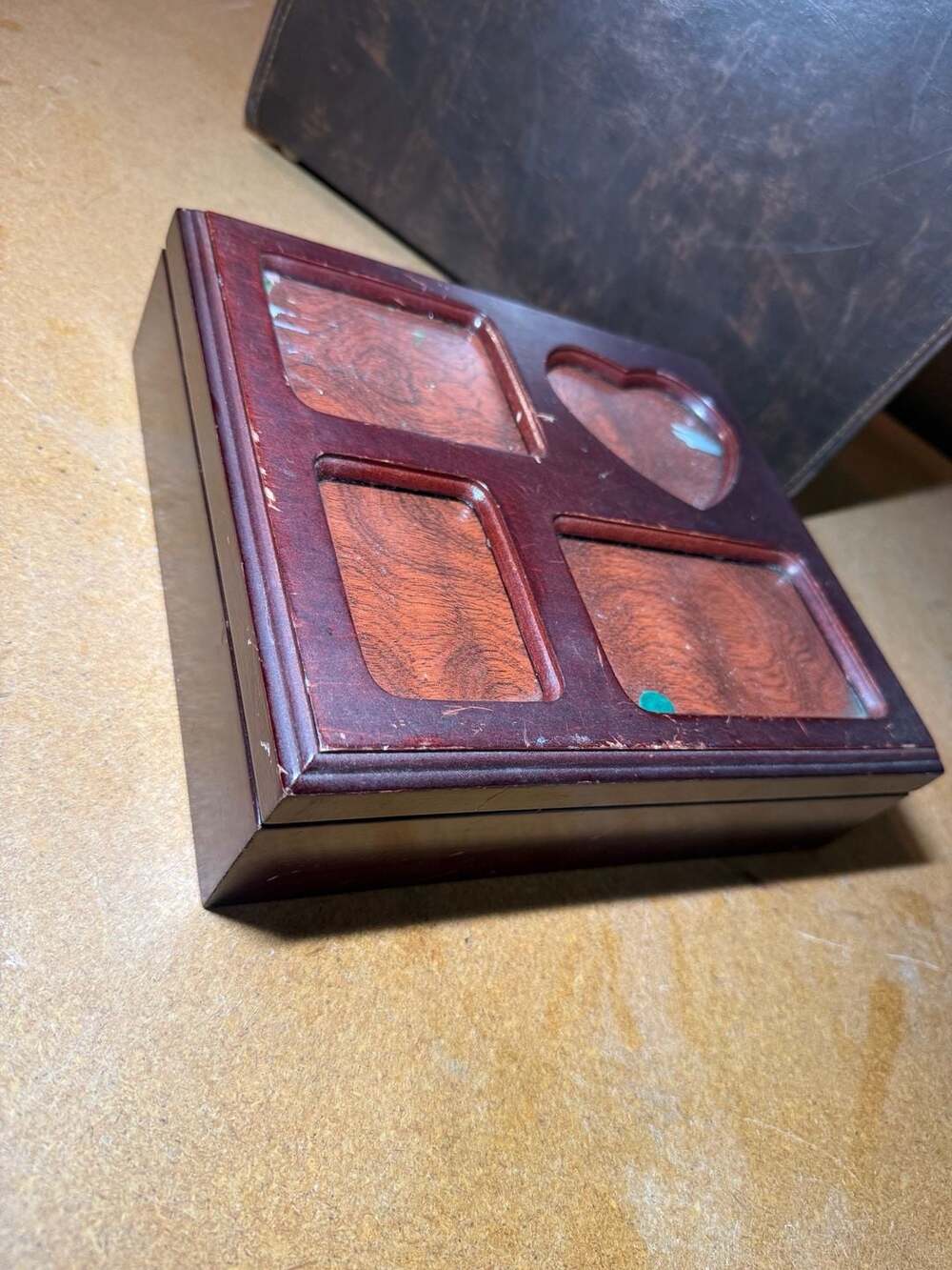 Bombay Company Wood Photo Storage Hinged Display Box